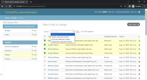 The Django admin site .